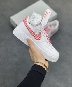 🎉  Core👊 Long Term Replenishment 💯Nike Air Force 1 Low 07 White And Red Checkered Original Last 8lf12fe0