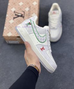 Limited Overseas Release Of Nike Air Force 1 '07 Low LV Collaboration - White Grey Red Air Forc u7awgnx8
