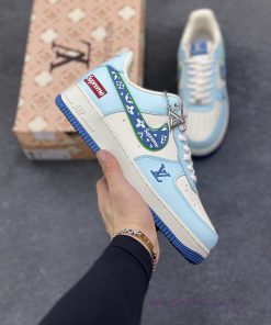 Limited Overseas Release Of Nike Air Force 1 '07 Low LV Collaboration - White And Blue Air Forc jmeb0yzu