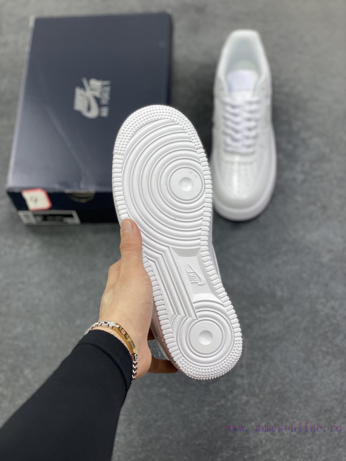 Nike Air Force 1 Low All White Mirror Topcoat Leather Original Last Original Paperboard Crafted 6y1ovacw - Image 6