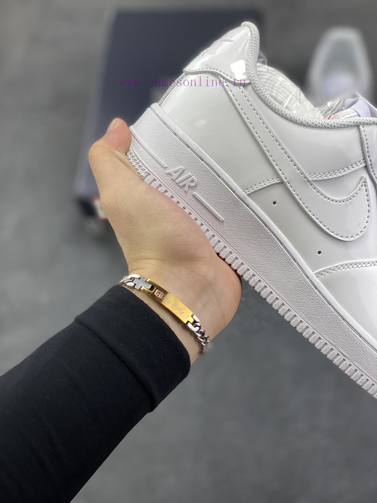 Nike Air Force 1 Low All White Mirror Topcoat Leather Original Last Original Paperboard Crafted 6y1ovacw - Image 7
