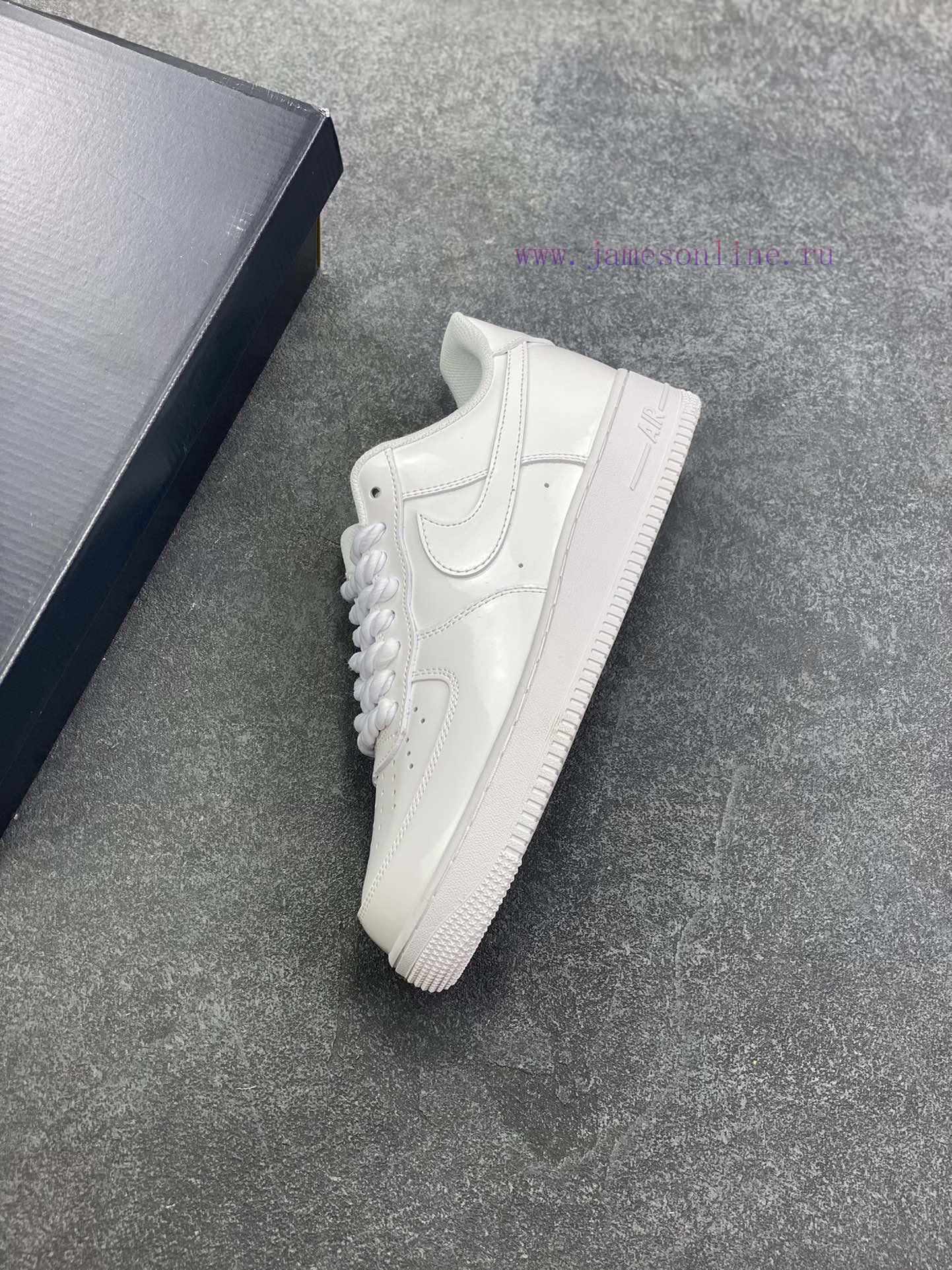 Nike Air Force 1 Low All White Mirror Topcoat Leather Original Last Original Paperboard Crafted 6y1ovacw - Image 8