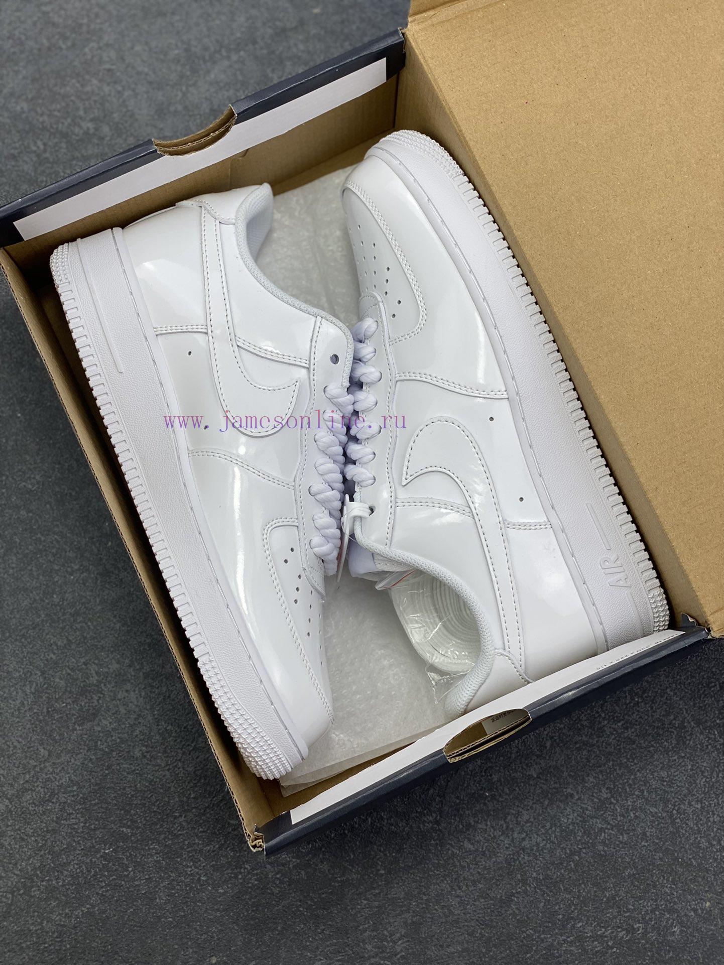 Nike Air Force 1 Low All White Mirror Topcoat Leather Original Last Original Paperboard Crafted 6y1ovacw - Image 10