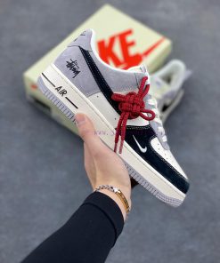 Limited Overseas Release Of Nike Air Force 1 '07 Low "Stusey Collaboration - Black Grey Pig Eig 5tjg86qk