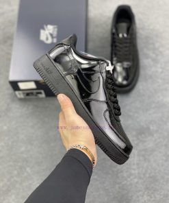 Nike Air Force 1 Low All Black Mirror Painted Leather Original Last Original Paperboard Crafted j5y5cacw