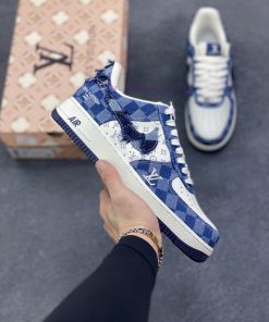 Overseas Limited Edition Release Of Nike Air Force 1 '07 Low LV Collaboration - White Navy Blue 5rujakyv
