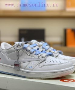 Fragment X TS X Air Jordan 1 Low X LVThree Party Joint Inverted Hook Low Top Pure Original Fact wtc48nth