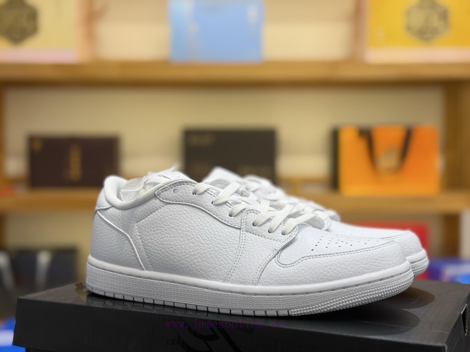 Air Jordan 1 Low All WhiteAJ1 Qiao 1 Low Cut Casual Board Shoes Synchronized With Official Colo xem7ep73 - Image 2