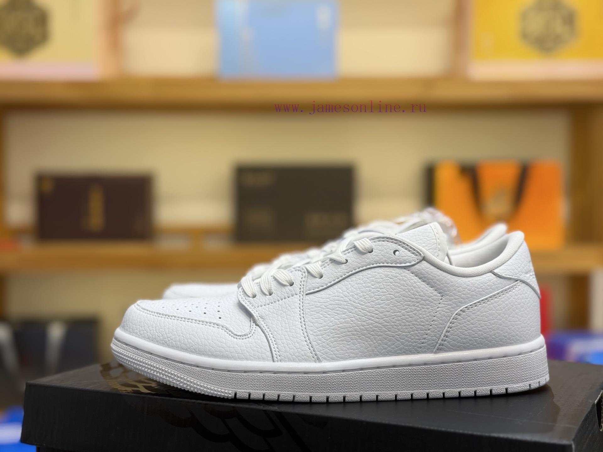 Air Jordan 1 Low All WhiteAJ1 Qiao 1 Low Cut Casual Board Shoes Synchronized With Official Colo xem7ep73 - Image 4