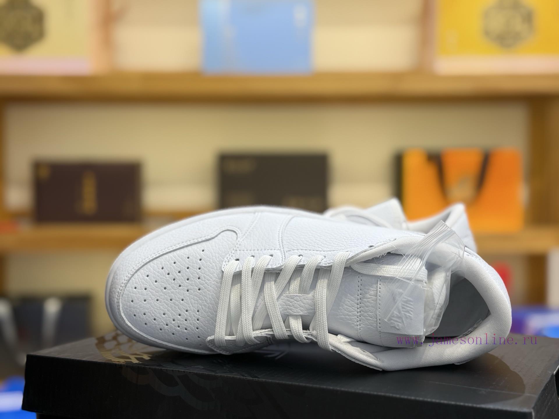 Air Jordan 1 Low All WhiteAJ1 Qiao 1 Low Cut Casual Board Shoes Synchronized With Official Colo xem7ep73 - Image 6
