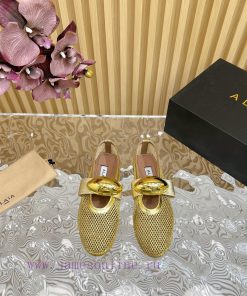 ALAIA | French High-end High-end High-end High-end Brand Mesh Hollow Ballet Single Shoe Super F uv138njg