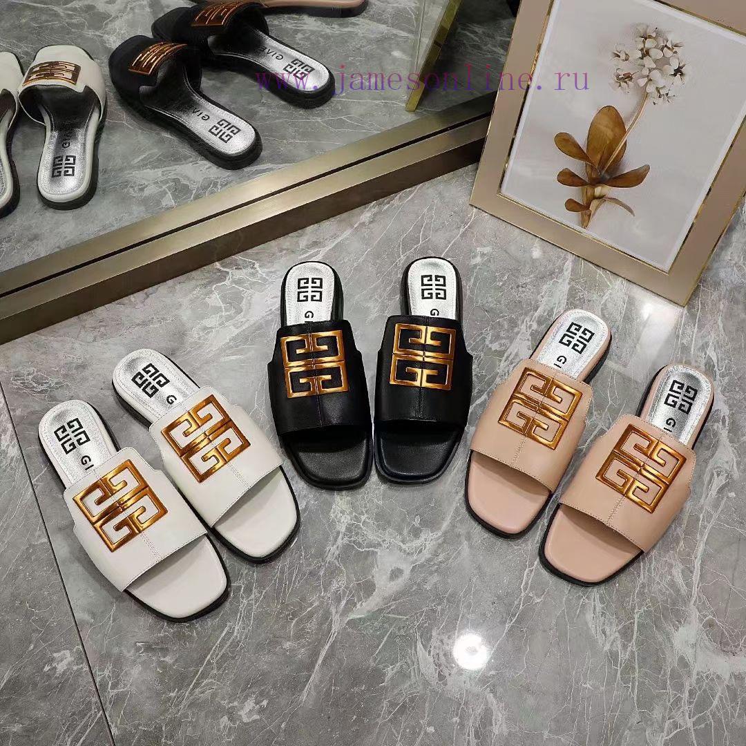 GIVENCHY/Givenchy Open Toed Flat Slippers Have Been Shipped Featuring A Metal Buckle With The B nrigi0vh