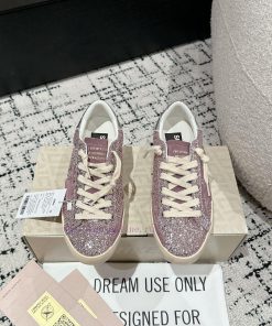 Top Women's Style𝐆𝐨𝐥𝐝𝐞𝐧 𝐆𝐨𝐨𝐬𝐞 𝐒𝐮𝐩𝐞𝐫𝐬𝐭𝐚𝐫｜Golden Goose Deluxe Brand 24/  New Purple Star Silver T 2lh046gg