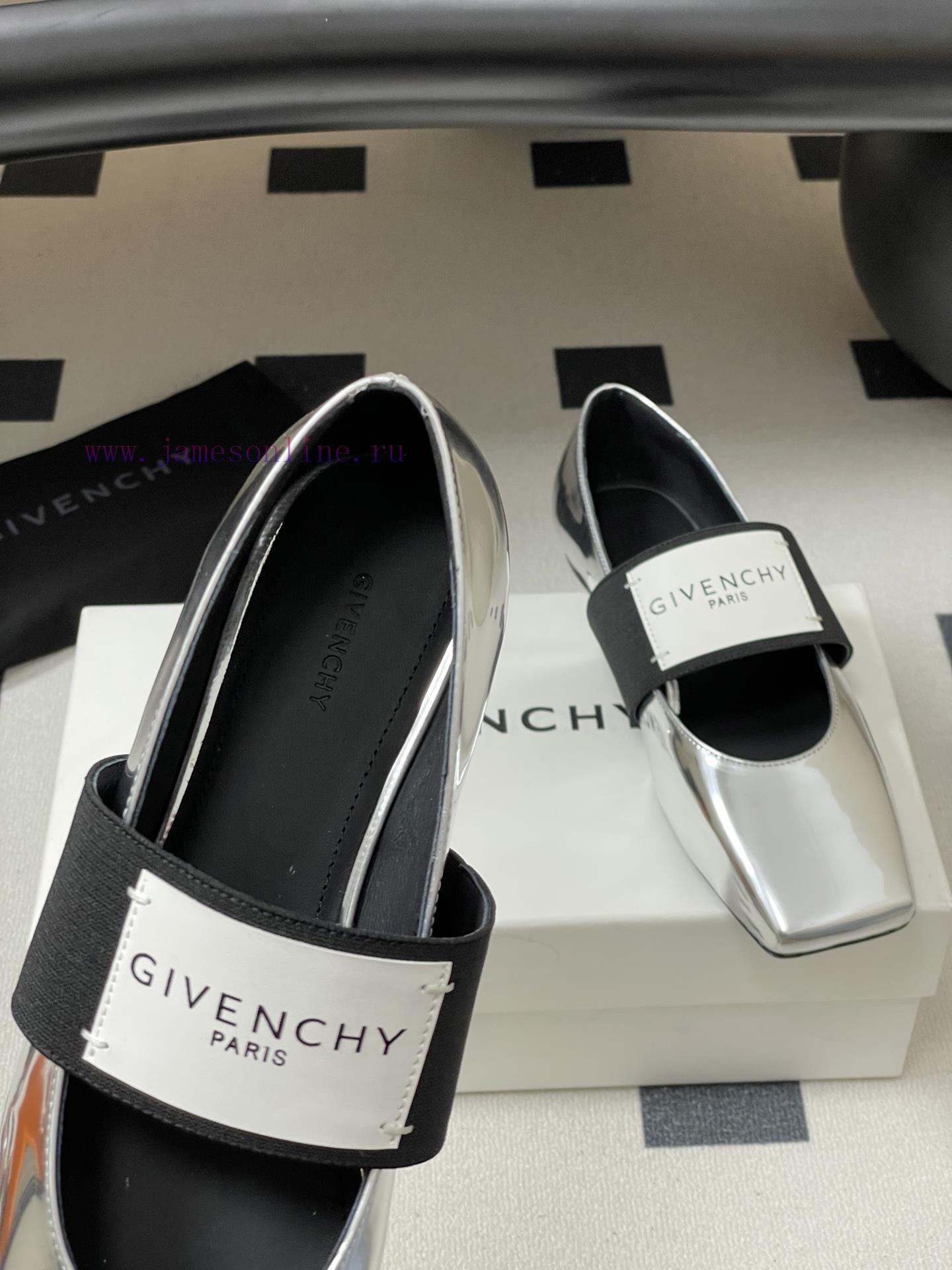 2025Fw Early Autumn New GIVENCHY Givenchy Zhang Ruonan Same Style Sliced Square Ballet Flat Sho tc0s7z1w - Image 8
