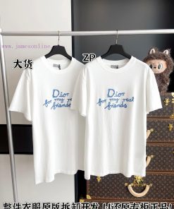 Dior Friends Letter Embroidered Short Sleeve With Full Packaging 🔥🔥🔥 Whole Piece Clothing Procu zaypv2vi