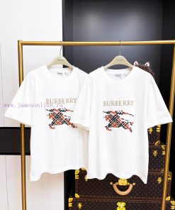 BURBERRY Embroidered War Horse Short Sleeve With Full Packaging 🔥🔥🔥 Whole Piece Clothing Procur jao6upzf