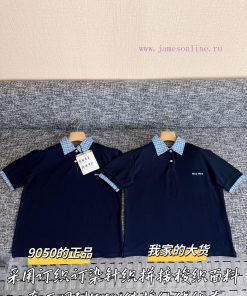 MiuMiu 25 Early Spring Polo Knitted Short Sleeve 🐮 9050 Purchase Zp Disassembly And Manufacturi zjqfme2c