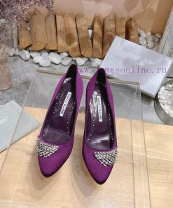 MANOLO BLAHNlK 2024 New Crystal Decoration Forged Fabric Shallow Mouth Shoesᵀᴴᴱ   ᴮᴱˢᵀ   ᴵˢ   ᶠ qu3mmyo5