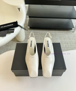Tire Cow MaterialJill Sander Gilsonda Pointed PC Transparent Crystal HeelDaily Brisk Walking Wo 94f0t74z