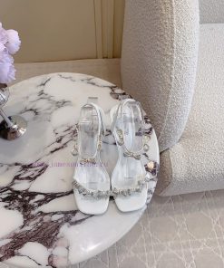 Ren Caovell's New Rhinestone Bow High-heeled Sandals Always Exude A Fairy Like Aura. The Exquis imyjmicg