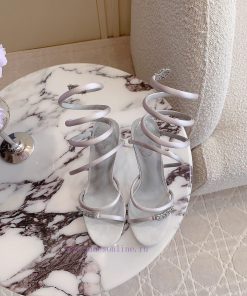 Ren * Caovell *'s New Snake Shaped Rhinestone High-heeled Sandals Always Exude A Fairy Like Aur thegmmwr