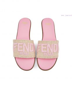 2-59 FENDI New Flat Bottomed Mop Single Weaving Process Logo Embroidery Sizes 35-43 44.45 Custo je4h8l7d