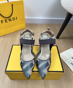 FENDI | 2025 𝐬𝐬FD2025 Spring/Summer Latest Trendy Fashion Style Pointed High Heels Back Empty S 0g34w4q8