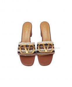 8-27 Valentino New Slippers Heel Height 6.5 Cm Sizes 35-43 Rubber Sole P240 Leather Sole P280 N 7jbfgpas