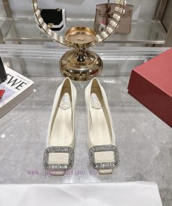 Roger Vivi 2025 Spring/Summer New RV Women's Shoes Bell Vivier Series Silk High Heels Single Sh djn0chxq