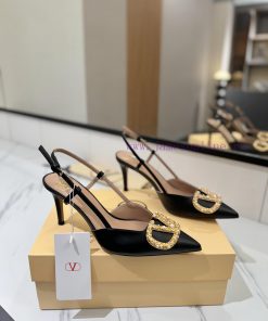 Valentino Launches A New Pearl Button Sandal Series Featuring Pointed V-button SandalsThe Key P boa4vcx6