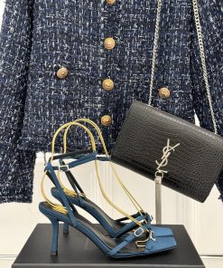 Saint Laurent YSL Saint Laurent 25ssCross Strap High-heeled SandalsThe Design Of These Sandals mflo9sqr