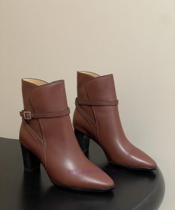 Loro Piana 115s Autumn/Winter New Collection Felicity Ankle Boots Pointed Buckle High Heels Sho xead4g1r