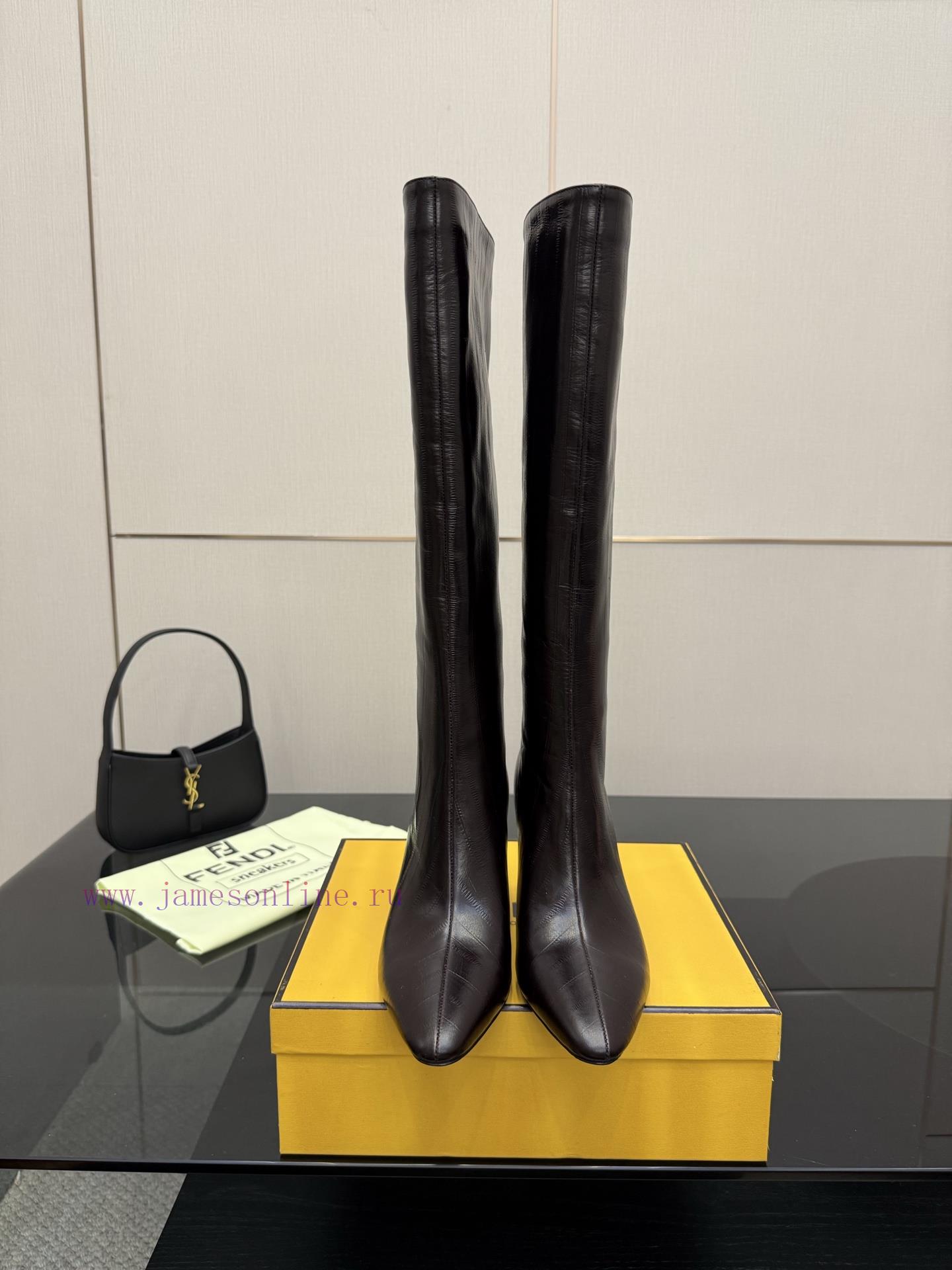 FENDI Arco Blind Eel Leather BootsThis Cylindrical Boot Features A Tapered Toe And High Heel De e7hl0m77 - Image 2