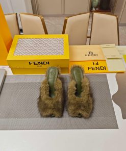 Wool Fur Series Fendi Top EditionThe Mixed Pure Wool "FF" Logo Wool Slippers Sought After By 25 yvrmrb0a