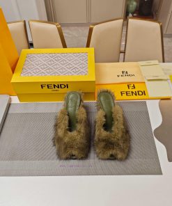Wool Fur Series Fendi Top EditionThe Mixed Pure Wool "FF" Logo Wool Slippers Sought After By 25 pd9eojur