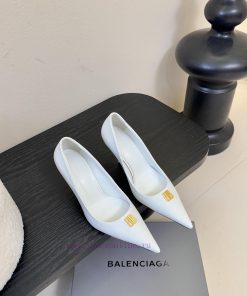BALENCIAGA 25ss Pointed Kitten Heel High HeelsAdopting A Minimalist Pointed Shoe Shape With Sha ltbczt1s