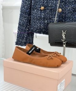 Miu Miu Classic Bow Letter Silkballet ShoesInheriting MIU MIU's Iconic Teenage Luxury GenesClas v4i5f688