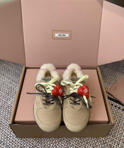 Accessories 60 Miu Miu 25ss Autumn And Winter Hairy Shoes Biscuit Shoes Casual ShoesSuper Celeb vuhmz1zm