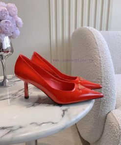 The Rear Empty Version Can Be Used As A Metal Triangle LogoPrada Classic Patent Leather Pointed x6b9chdp