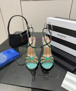 AQUAZURA Big Pineapple Diamond High Heel Sandals With Super Style On FeetIt's Both Simple And F pwtngmux