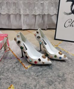 New Top DGOfficial W Synchronized New Handmade Rhinestone High-heeled Single ShoesPerfect Atten 2op9q3yv