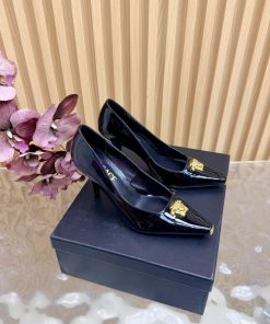 Versace Versace 5/GIANNI RIBBON Medusa Bow High Heels With Medusa Bow On The Front Using Classi vv34hcim