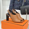 Herm è S/Herm è S 25WF New Vintage ProductFish Mouth Back Empty Thick Heel SandalsReshaping Ret n1uhfu31