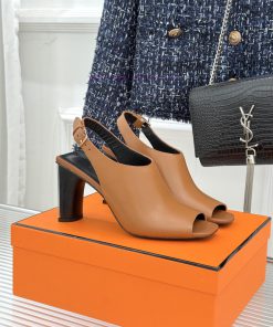Herm è S/Herm è S 25WF New Vintage ProductFish Mouth Back Empty Thick Heel SandalsReshaping Ret n1uhfu31