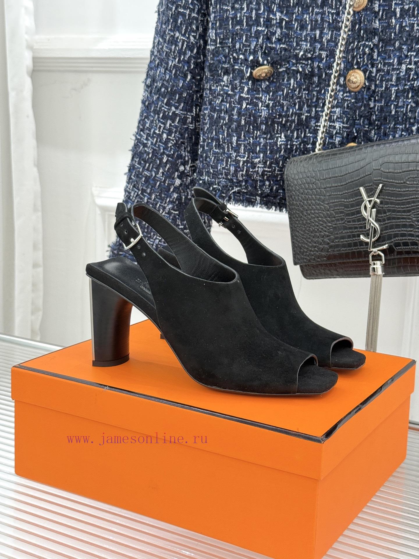 Herm è S/Herm è S 25WF New Vintage ProductFish Mouth Back Empty Thick Heel SandalsReshaping Ret gaae3lo8 - Image 2