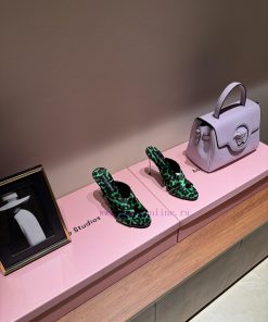 Dolce&Gabbana's Stunning Retro Metal And Cool SlippersItalian Classic Luxury High HeelsWith Ful pbyqhixy