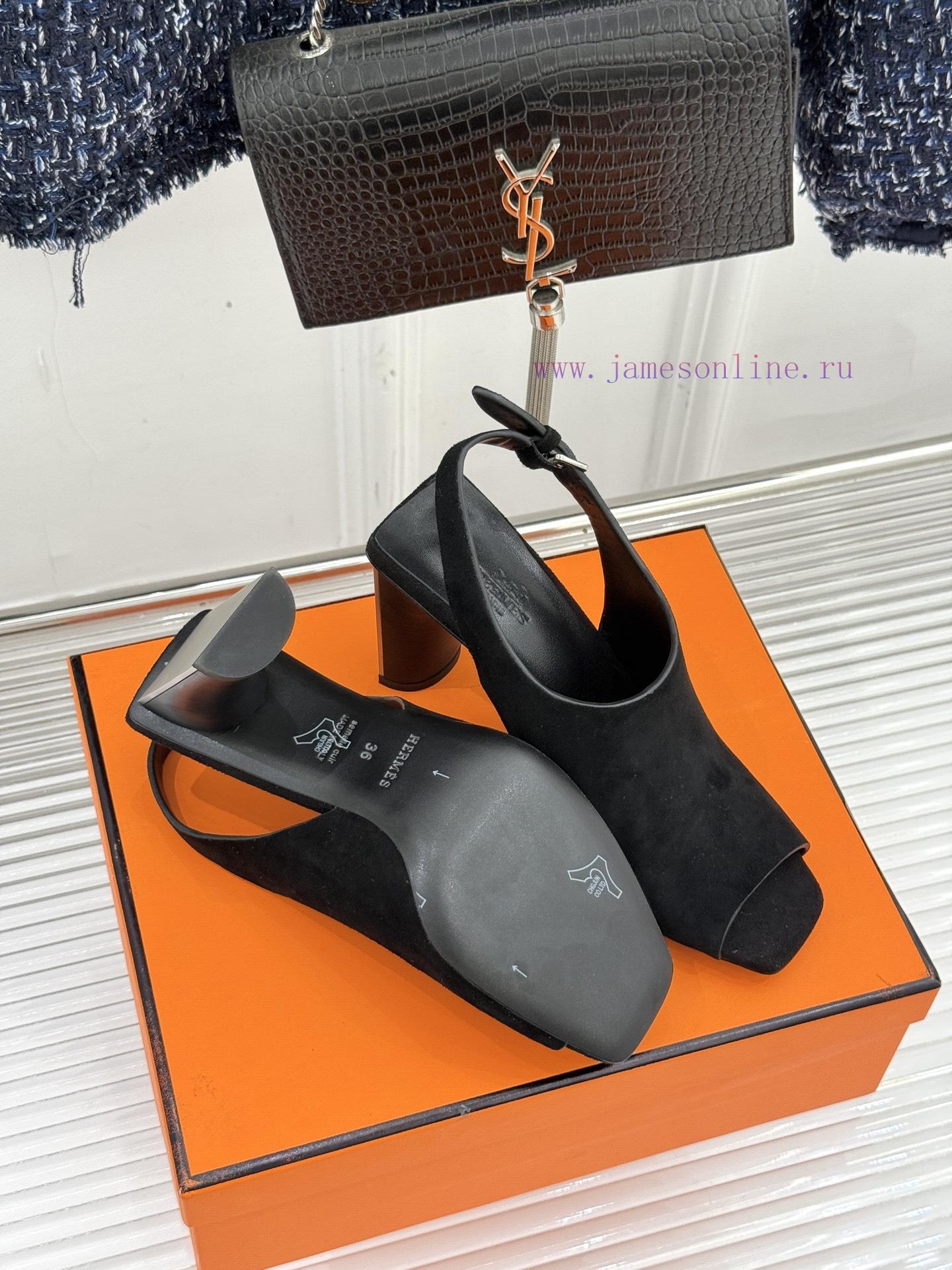 Herm è S/Herm è S 25WF New Vintage ProductFish Mouth Back Empty Thick Heel SandalsReshaping Ret gaae3lo8 - Image 10