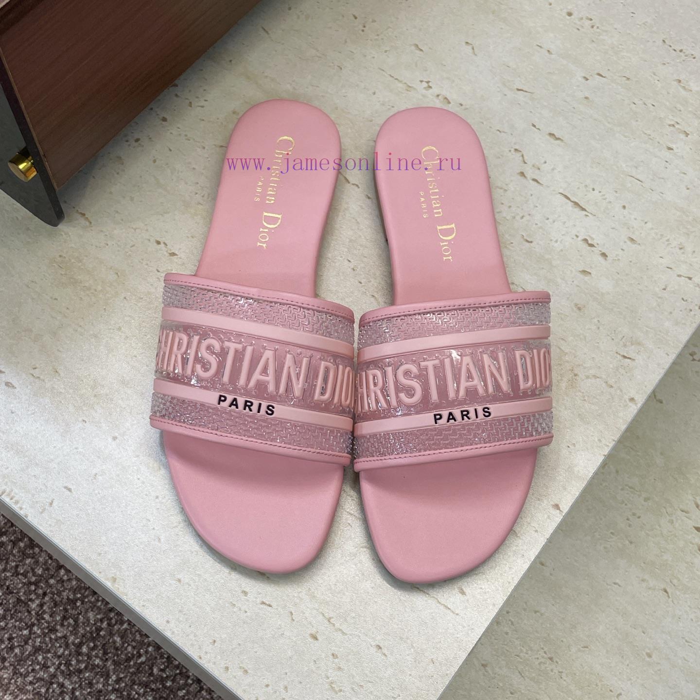 Dior 2026 Early Spring New DWAY Flat Bottom Straight Drag Jelly Colored Women's Shoes CD Letter wkmlalr1 - Image 2