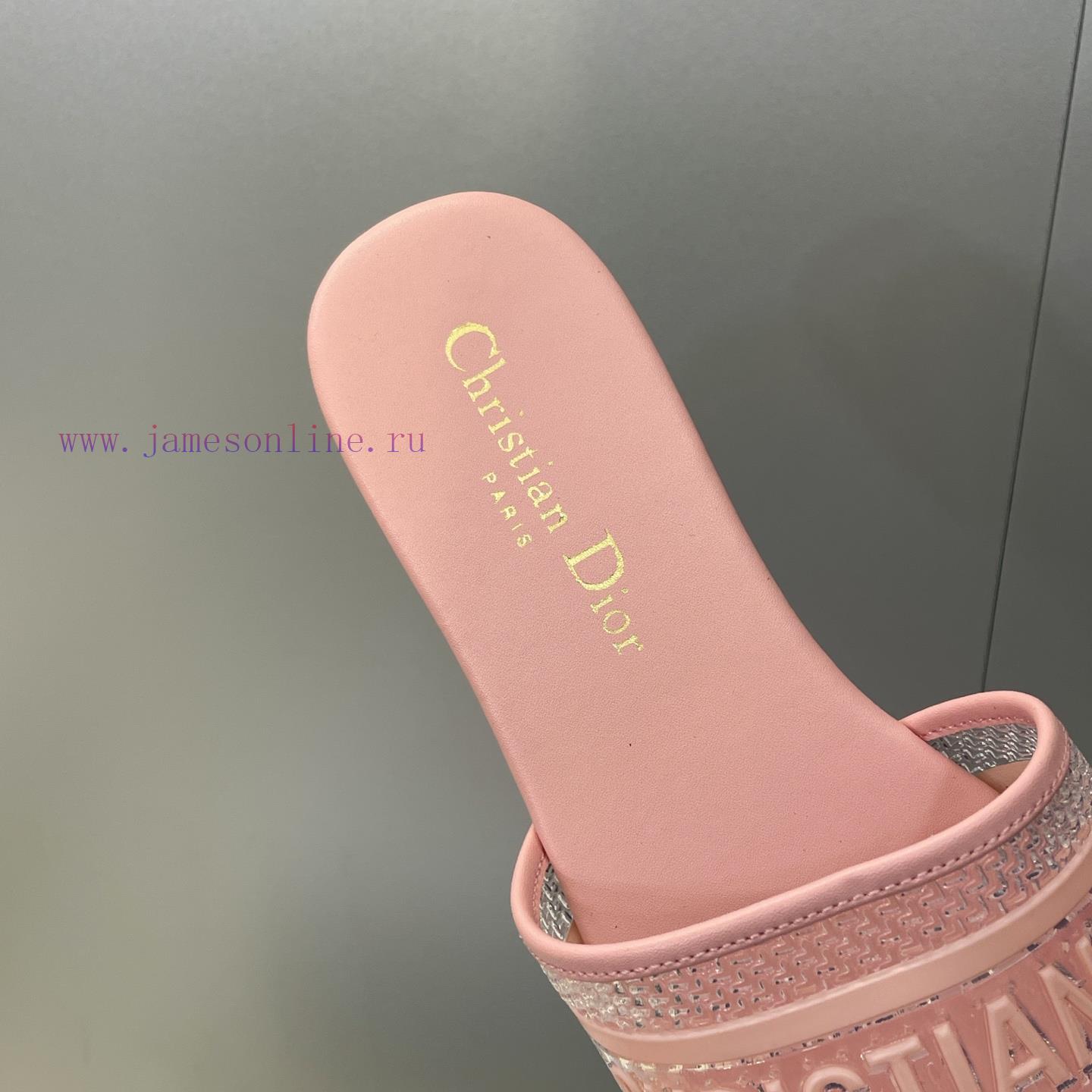 Dior 2026 Early Spring New DWAY Flat Bottom Straight Drag Jelly Colored Women's Shoes CD Letter wkmlalr1 - Image 9