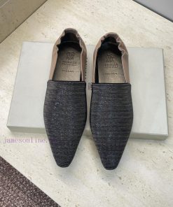 Brunello Cucineli 2026 Early Spring New Beaded Women's Shoes BC Flat Bottomed Square Toe Color ucqrh09u